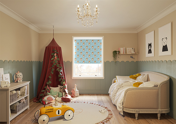 Teddy Trails, Baby Blue - Twist&Fit Roller Blind - Image 8
